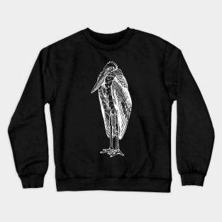 Stork Adjutant Bird Standing Crewneck Sweatshirt